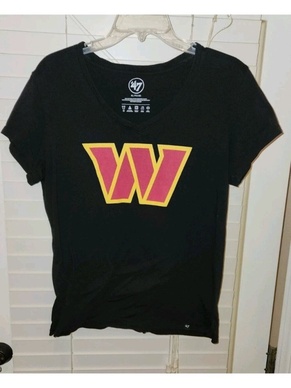 Washington Commanders NFL Short Sleeve '47 Brand  black Shirt Women's XL